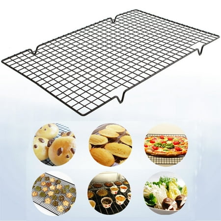 Light Air Grid Mesh Nonstick Oven Cooker Cooling Grill Pan Grid Rack Shelf Mesh Food Stand 40 bbqgrill x 25cm ()