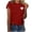 Red#1, variant on Viikei Womens Plus Size Clearance Women's Casual T-Shirt Funny Letter Printed Short Sleeve Tees
