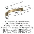 thumbnail image 3 of Amerock Sheffield 3-3/4 inch (96mm) Center-to-Center Champagne Bronze Cabinet Pull, 10 Pack, 3 of 4