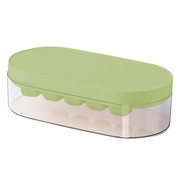 Apto para uso alimentario con tapa. Bandeja para hielo fácil de guardar. Mini cubitos de hielo prensables.
