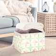 thumbnail image 3 of Yayeee Collapsible Cube Storage Bin with Lid Fabric Closet Decorative Basket with Handles, Beige Symmetrical Stars, 3 of 7