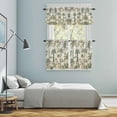 thumbnail image 5 of Palm Tree Kitchen Curtains Sets for Windows 36 Inch Length, Sage Green Tropical Nature Plant Watercolor Rod Pocket Window Treatments Tier Curtains and Valances Set for Bedroom/Bathroom, 5 of 8