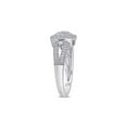 thumbnail image 4 of 1/3 Carat (Ctw H-I, I2-I3) Diamond Cluster Engagement Ring in 10K White Gold for Women, 4 of 6