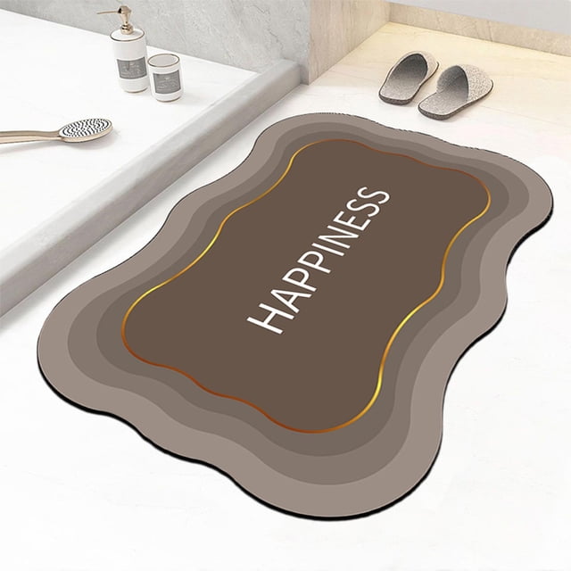 Alfombra Absorbente para Suelo, Tapete Multicolor para Baño con Respaldo Antideslizante, Felpudo de Baño de Secado Rápido, 40x60cm, Absorbente de Agua para Baño, Entrada