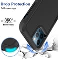 thumbnail image 3 of for iPhone 12 / iPhone 12 PRO Case: Dual Layer Protective Heavy Duty Cell Phone Case Shockproof Rugged Bumper Tough with Screen Protector - Military Grade Drop Tested for iPhone 12/12 PRO, Black, 3 of 9