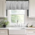thumbnail image 4 of Gray Striped Kitchen Valances for Windows, Modern Minimalist Vertical Stripes Lines Bathroom Window Valances 42x18 Inch Rod Pocket Window Treatments Valance Curtains for Living Room Bedroom Decor, 4 of 9
