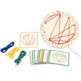 thumbnail image 2 of Tablero de madera con clavijas para roscar, juguete Montessori, formas educativas tempranas y tablero con forma de cordón de Color para niños y niñas,, 2 of 9