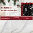 thumbnail image 7 of Christmas Snowman Valances for Windows, 54 x 18in, Snowflake Berry Red Buffalo Plaid Rod Pocket Kitchen Valance Curtain Light Filtering Window Treatments for Living Room Bedroom, 1 Panel, 7 of 7