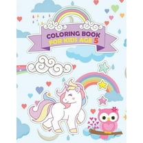 Coloring Book Unicorn Journal and Sketchbook for Kids age 5: Unicorn Journal and Notebook for Kids, space for Coloring, Drawing and Sketching., (Paperback)