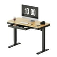 thumbnail image 4 of FunniHomi 48" Width Home Office Electric Standing Desk with Drawers, Sit Stand Desk with Storage, USB Charging, Height Adjustable Computer Desk for Home Office, Bamboo Top and Black Adjustable Frame, 4 of 10