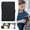 Black, variant on Tab Index Buckle Fixed Pocket Notebook Portable Lined Journal Sorting Book for Personal Daily Classified Note Information Recording Use