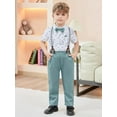 thumbnail image 2 of CARETOO Boy Clothes Suits Big Kid Dress Shirt Bowtie Suspender Pants Outfit Sets Gentleman Wedding 6-10 Years, 2 of 7