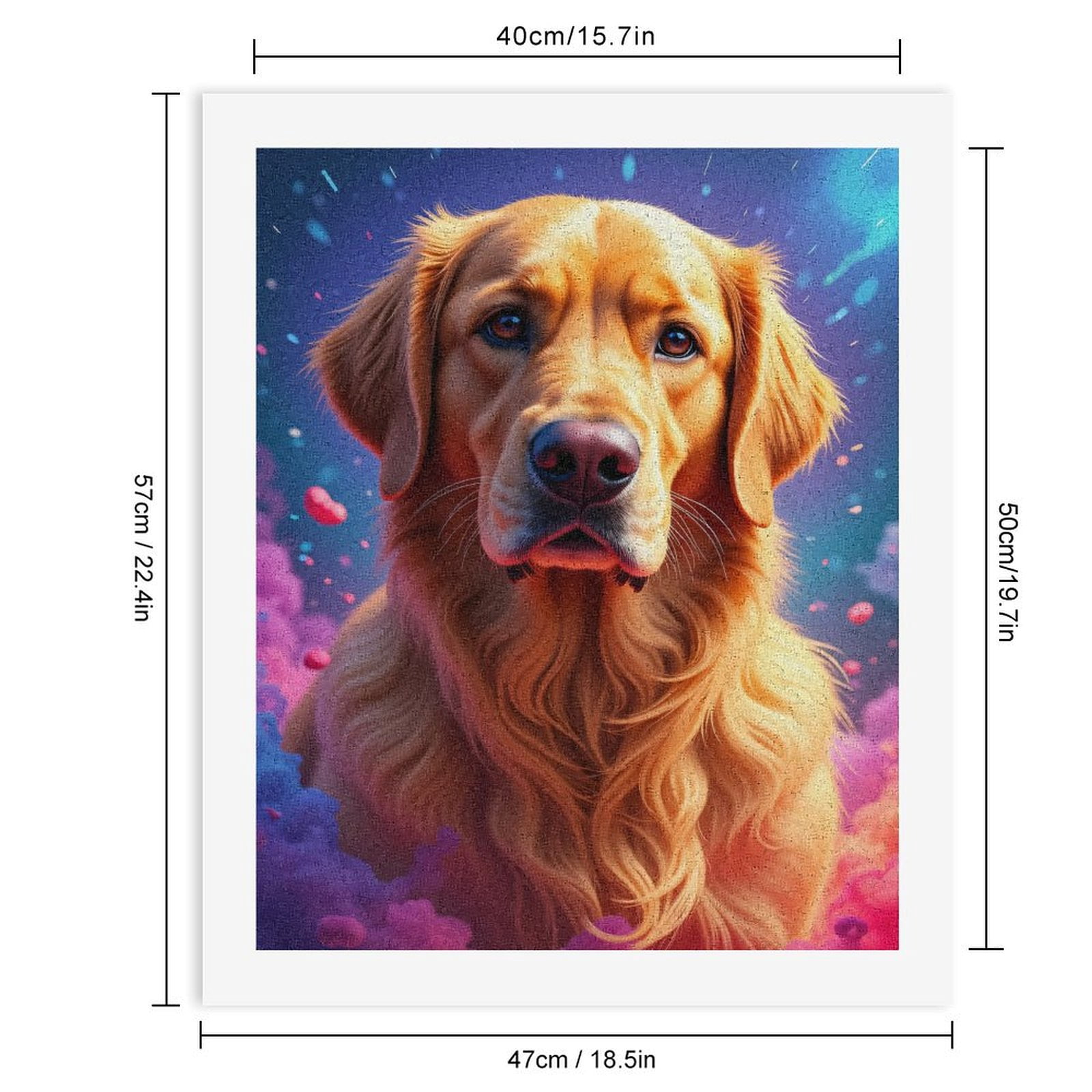 Paint by Numbers Kit for Adults, Golden Retriever Dreamscape Portrait Paint by Numbers, Easy Paint by Numbers Kit for Adults Beginner, DIY Adult Paint by Number Kits on Canvas, Home Decor