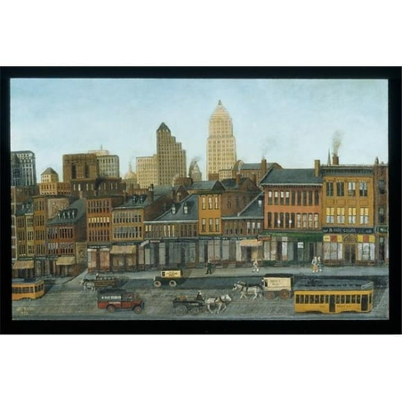 Public Domain Images MET19345 From My Studio Window Poster Print by John Kane, America West Calder Scotland 1860 - 1934 Pittsburg Pennsylvania, 18 x 24