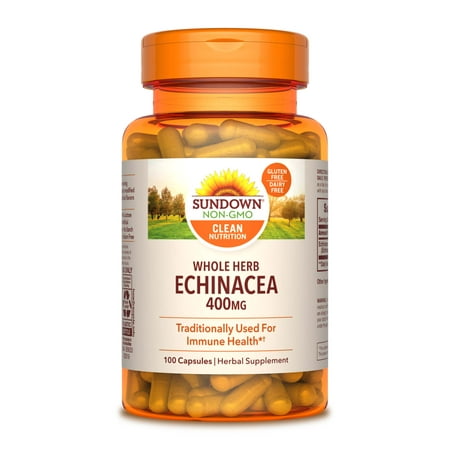 Sundown Naturals Echinacea Herbal Supplement, 400mg, 100 (Best Natural Herbs For Hot Flashes)