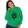 thumbnail image 3 of Triangle Eye Star Symbolic Spirit Sweatshirt for Men or Women Brisco Brands S, 3 of 6