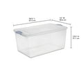 thumbnail image 2 of Sterilite 62 Liter Latch Box, Clear Plastic Storage Bin with Lid - Blue Latch, 2 of 6