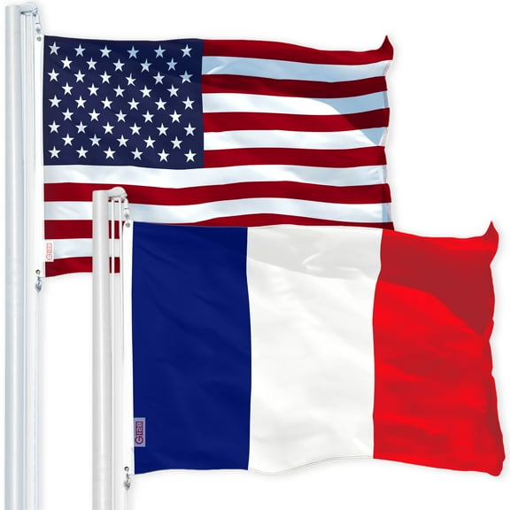 G128 - Wholesale LOT 3'x5' USA America Flag 150D Polyester & 3'x5' France French Flag 150D Polyester