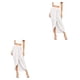 thumbnail image 3 of Guardurnaity de mujer, informal, de otoño, fácil de combinar, plisada, para oficina en casa, para viajar, para chicas, faldas para mujer, XL, XL Blanco 2Conjunto, 3 of 6