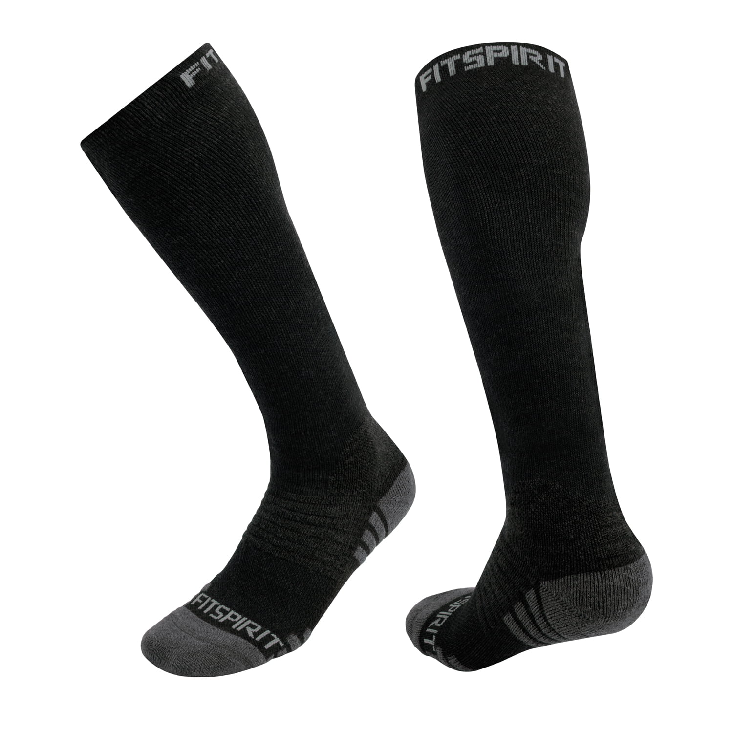Fit Spirit 2 Pairs Merino Wool Graduated Compression Midweight Training