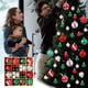 thumbnail image 1 of Adornos navideños, adornos navideños, juego de 42 adornos navideños rojos y verdes galvanizados, juego combinado de plástico pintado con forma de árbol de Navidad, colgante, objetos decorativos, 1 of 6