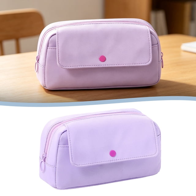 1Pc Pencil Case Multi-Function Pencil Case Cloth For Classroom Office Desk (B)