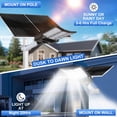 thumbnail image 4 of MUCH 16000W Solar Street Light with Dual Solar Panels,50000mAh Outdoor Security Flood Lights,Large LED,IP67 Dusk to Dawn for Parking Lot,Patio,Courtyard, 4 of 11