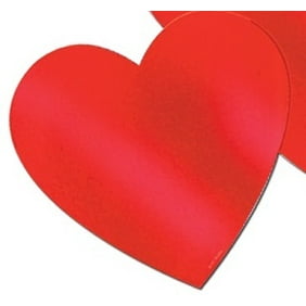 Pack Of 24 Red And White Heart Silhouette Cutout Decorations 15