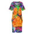 thumbnail image 4 of Vestido holgado con estampado de pata de perro y acuarela, con bolsillos, elegantes vestidos de mujer en oferta, ropa de mujer, 4 of 7
