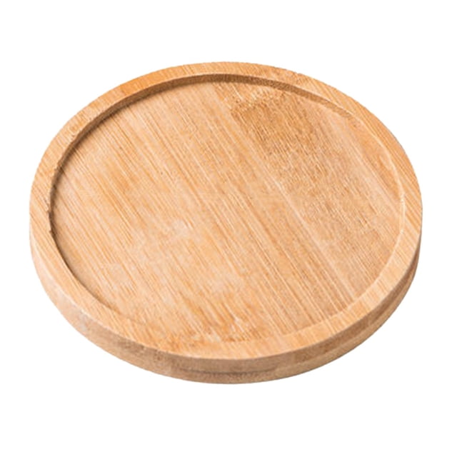 Bandeja de madera para baño, bandeja para servir, plato de tocador, velas, bandeja para guardar joyas. Redondo