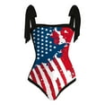thumbnail image 3 of Edvintorg 4Th Of July Swimwear Women Sexy One-Piece Bikini Lace Up Independence Day Printed Swimsuit Long Skirt Two-Piece Sets Swimwear, 3 of 4