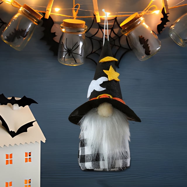 Fiudx Colgante de Muñeca de Halloween, Diseño de Calabaza Bruja Espeluznante, Material Duradero, Artesanía Colorida y Detallada, Decoración Multiusos para El Hogar, Opciones Versátiles para Colgar, T