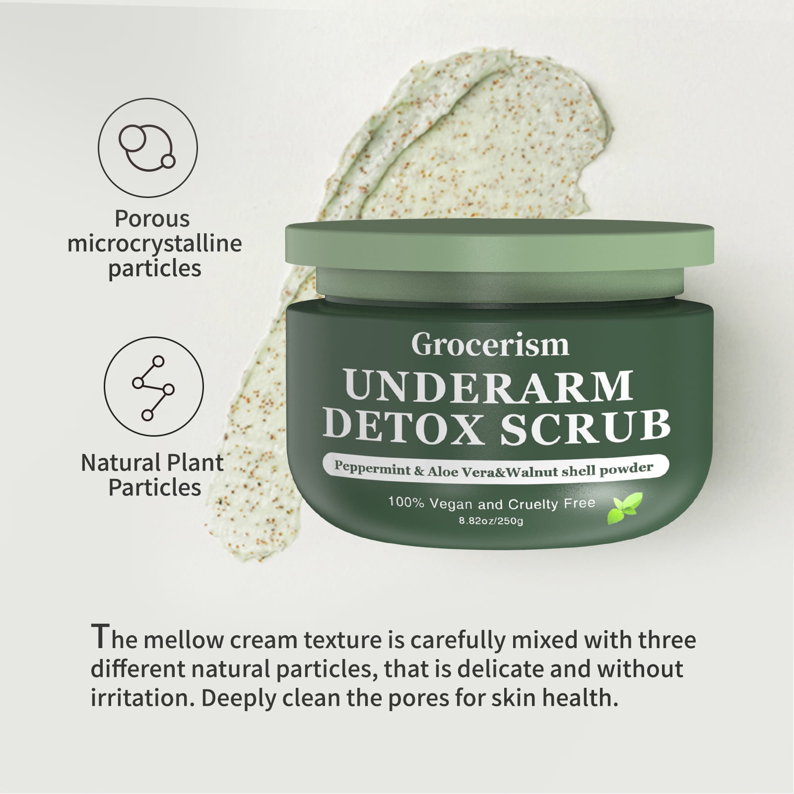 Body Scrub and Armpit Scrub 8.8oz || with Peppermint Liberia | Ubuy
