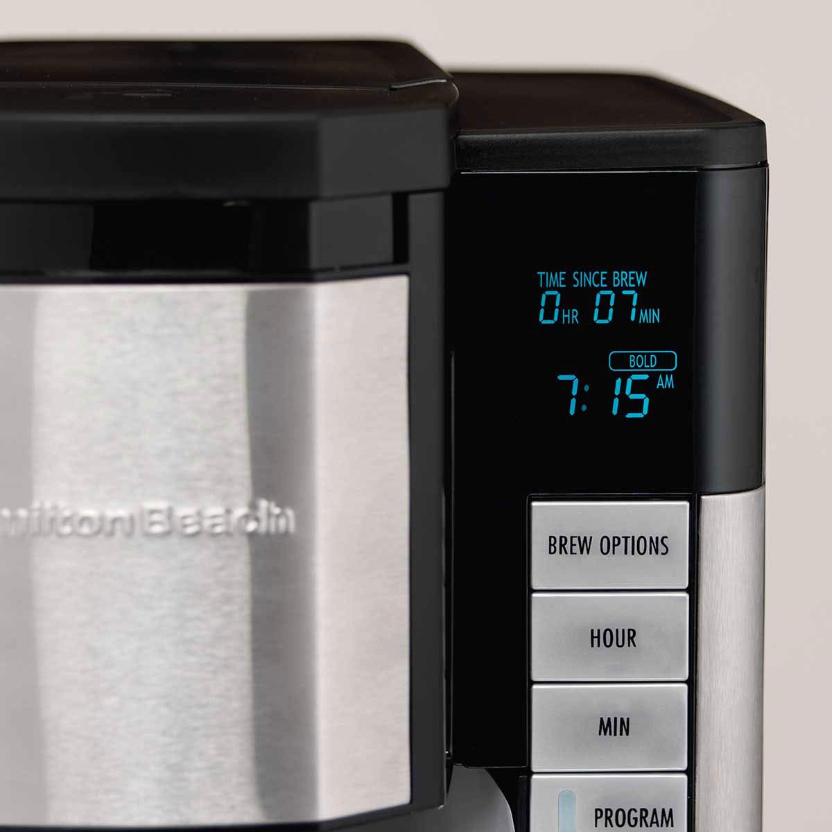 Hamilton Beach 12 Cup Programmable Display Front Access Coffee Maker w/Filters (46380) - image 3 of 6