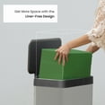 thumbnail image 6 of Home Zone Living 18.5 gal/70 Liter Kitchen Garbage Can Stainless Steel, Ocean Fog, 6 of 13