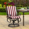 thumbnail image 3 of ARDEN 4-Pack Outdoor Patio Dining Chair Cushion, 20x44, Rain-Proof Seat Pad, Fade-Resistant Outdoor Cushion Ruby Red Cabana Stripe, 3 of 13