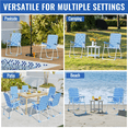 thumbnail image 6 of Renwick Patio Portable Webbed Folding Chairs for Garden and Poolside, Set of 2, Blue, 6 of 9