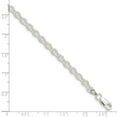 thumbnail image 4 of White Sterling Silver bracelet Rolo chain 24 in 3.75 mm, 4 of 5