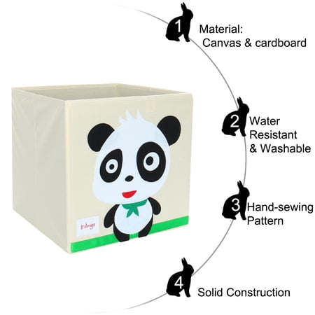 Foldable Toy Storage Bins Cartoon Cardboard Box No Lid Panda 13 X13 X13 Walmart Canada