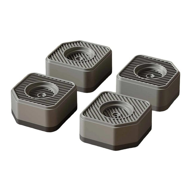 veasfak 4 Anti-vibration Pads for Washing Machine, Non-slip Accessories, Portable, Easy to Use, Multi-purpose for Household Appliances, Dishwasher. Gray
