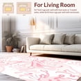 thumbnail image 2 of ODIKA 5'x7' Machine Washable Non-Slip Area Rug, Blush Ombre Swirl Accent High Traffic Rug, Pink, 393275, 2 of 7