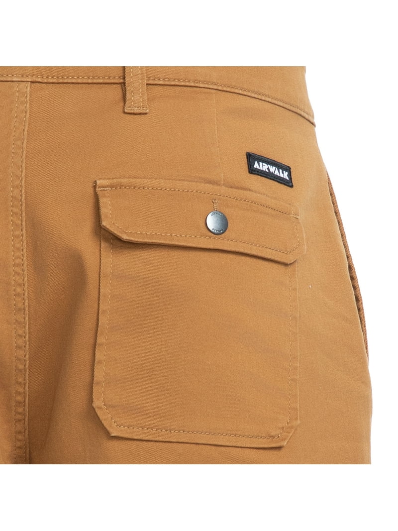 Short Cargo Airwalk Jeune - Taille 18, Motif Carré Gris/Noir, Coton
