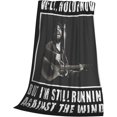 thumbnail image 3 of Bobs Music Seger Flannel Blanket Air Conditioning Blanket Nap Blanket Sofa Throw Blanket Throw Blankets 40"X30", 3 of 6