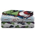 thumbnail image 4 of Marvel Avengers 'Temps de Héros' Ensemble de Draps 4-Pièces pour Lit 2 Places, 100% Polyester., 4 of 5