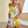 thumbnail image 3 of Mitankcoo Shorts Romper for Women Athletic - Vintage Floral Adjustable Straps Shorts Rompers Workout Jumpsuit, 3 of 5