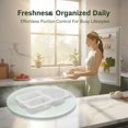 thumbnail image 4 of 20 Pcs 3 Compartment Snack Containers with Lids, Reusable Clear Plastic Food Storage Pots, 9 oz Total Capacity, Individual Bento Box for Condiments, Meal Prep, Desserts, Easy Stackable, 4 of 8