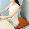 thumbnail image 6 of Cotton Seat Cushion 18.8x17.3in Non-Slip Straps, Thin Comfortable Pad for Office Chairs, Dining, Camping – Portable All-Season Chair Pad Support(Orange), 6 of 6
