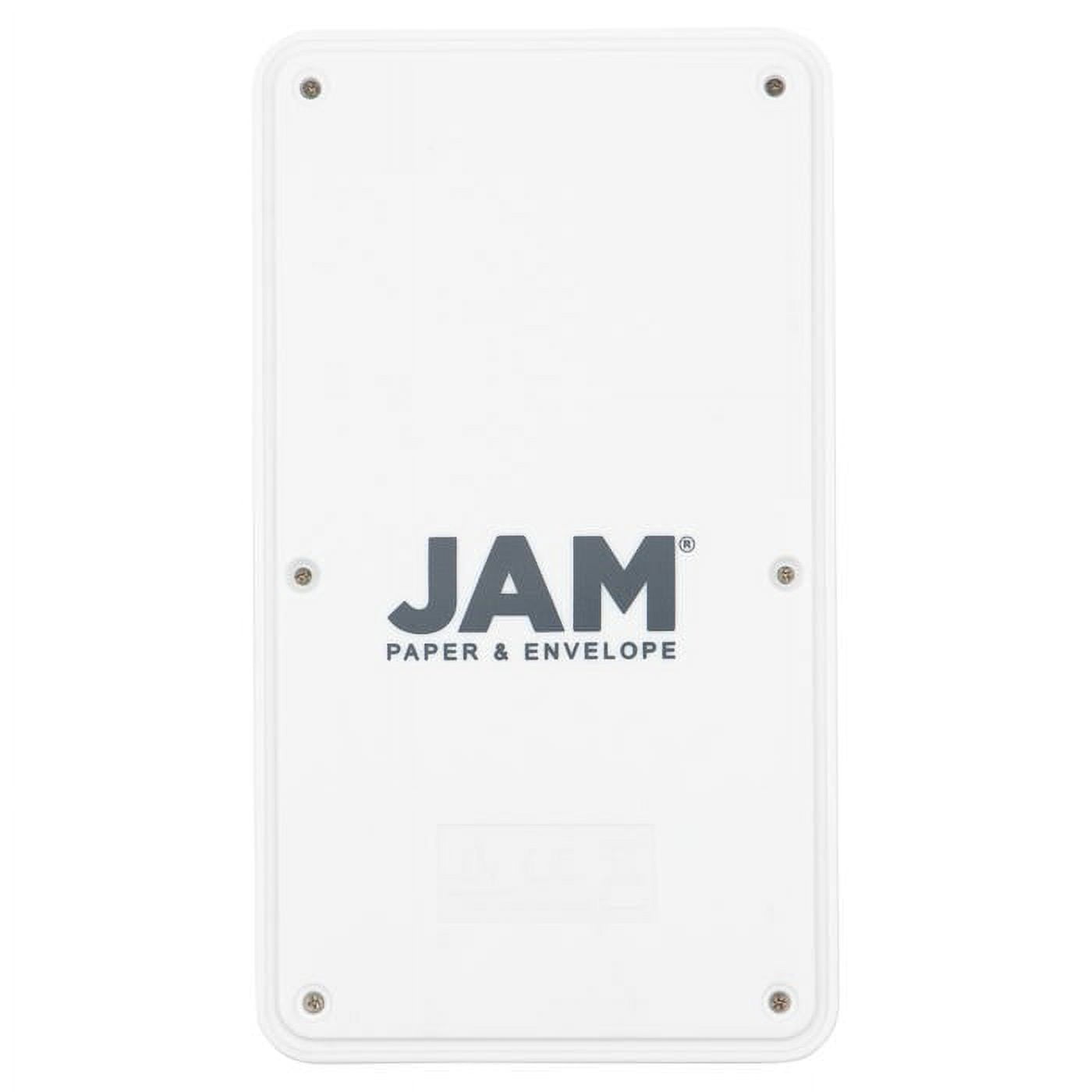 JAM Paper Desktop Calculator, 10 Digit LCD Display, 3 3/4 x 6 3/4 Inches, White, Bulk 10/Pack