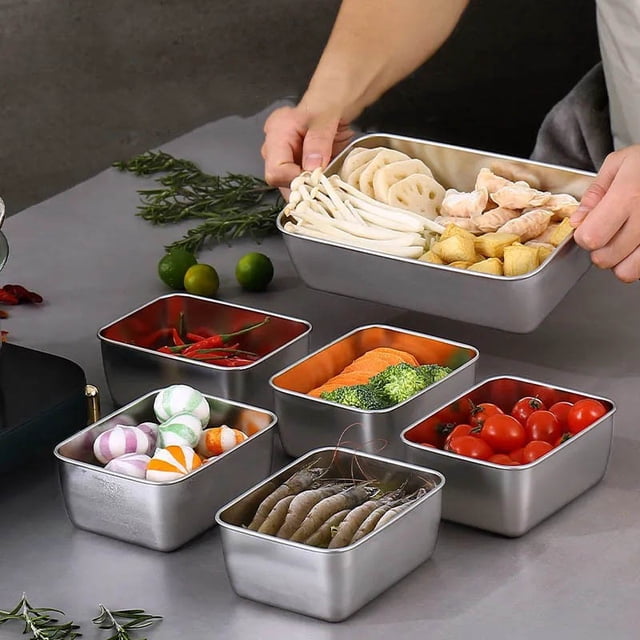 Vwrxbz Stainless Steel Food Storage Containers with Lids 650ml Meal Prep Containers Reusable Oven Freezer Dishwasher Safe Stackable Lunch Box