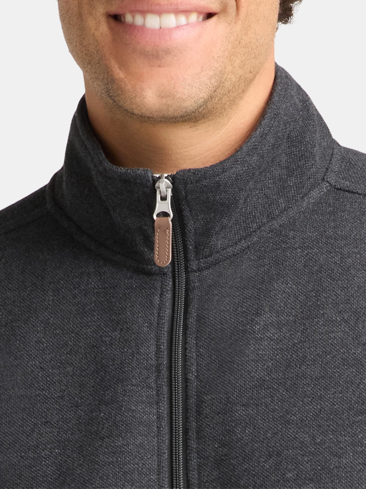George Men's and Big Men's Full Zip Knit Jacket, Size XS-3XL